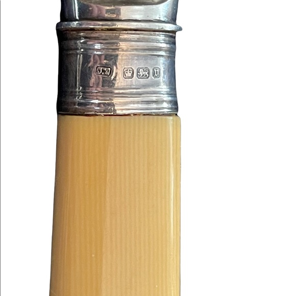 Antique Serving fork & knife Ivory Sterling England appx 1840s - Picture 8 of 12